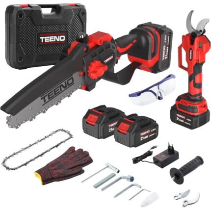 Teeno – Mini tronçonneuse à batterie 6 pouces