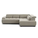 Canapé d'angle relax droit ELIOTT tissu taupe – Image 4