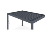 Pergola bioclimatique autoportée PIANA 3x2m aluminium gris - Lames orientables – Image 6