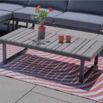Salon de jardin en acier coloris beige - 6 places places - cavalaire beige - ozalide