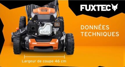Tondeuse thermique autotractée 46cm 146cm3 - FUXTEC FX-RM4646 - 3,5 CV 50L