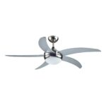 Ventilateur de plafond avec éclairage GoodHome Hanki coloris argent pour pièce de 25 m² Ø.132 cm – Image 4