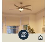 Ventilateur de plafond avec éclairage GoodHome Hanki coloris argent pour pièce de 25 m² Ø.132 cm – Image 6
