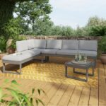 Salon de jardin aluminium GoodHome Moorea Modulable 6 personnes – Image 7