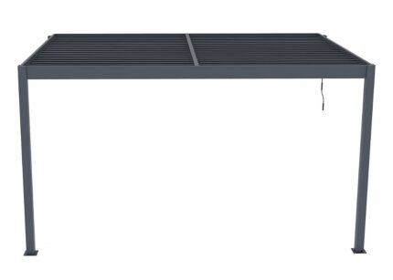 Pergola adossée en aluminium "Windsor" Gris anthracite 3 x 4 m