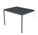 Pergola bioclimatique adossée avec led "Windsor" 3 x 4 m Anthracite – Image 2