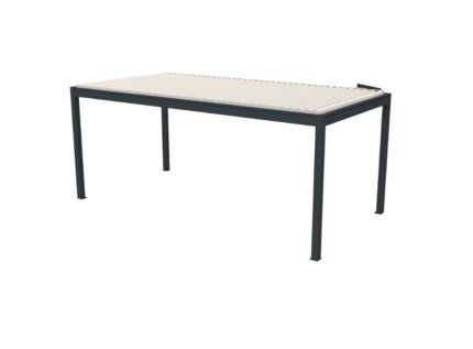 Pergola bioclimatique autoportante motorisée aluminium Oviedo gris 6 x 3 m
