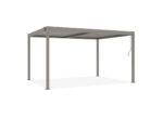Pergola bioclimatique autoportée PIANA 4x3m aluminium taupe - Lames orientables