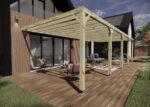 Pergola bois - 10m x 4m - adossée - sens profondeur - livraison comprise – Image 5