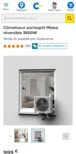 Climatiseur portasplit Midea réversible 3500W – Image 8
