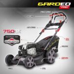 Tondeuse thermique tractée 161CC avec moteur Briggs and Stratton, mulching et éjection latérale - Gardeo Pro – Image 3