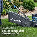 Hyundai Tondeuse à gazon Thermique Auto-tractée sans fil 51cm 196cc 4-en-1 Bac 60L Noir HYM20200SPX – Image 9