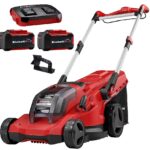 Tondeuse sans fil avec batterie 18 V - largeur de coupe 42 cm - hauteur de coupe 25 à 75 mm - bac 50 L - Einhell RASARRO 36/42 (2x5,2Ah)