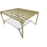 Pergola bois - 4m x 5m - indépendante - sens profondeur - livraison comprise