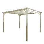 Pergola autoportante Hellebore en bois l.300 x L.400 x H.247 cm