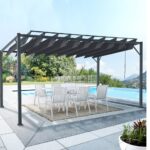 Pergola lames orientables 3x4 M gris anthracite