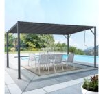 Pergola lames orientables 3x4 M gris anthracite – Image 4