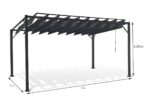 Pergola lames orientables 3x4 M gris anthracite – Image 3