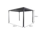 Pergola autoportante Sanba avec volet aluminium 3 x 3,6m – Image 2
