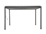 Pergola bioclimatique autoportante aluminium et acier gris Samiel 4x3 m – Image 4