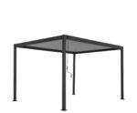 Pergola bioclimatique autoportante aluminium et acier gris Samiel 4x3 m – Image 5