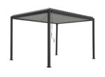 Pergola bioclimatique autoportante aluminium et acier gris Samiel 4x3 m – Image 6