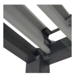 Pergola bioclimatique autoportante aluminium et acier gris Samiel 4x3 m – Image 11
