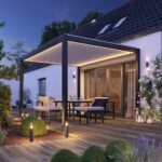 Pergola bioclimatique autoportante motorisée aluminium Breva coloris gris Klikstrom 3 x 4 m – Image 6