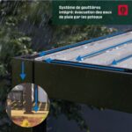 Pergola bioclimatique autoportante motorisée aluminium Breva coloris gris Klikstrom 3 x 4 m – Image 5