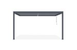 Pergola bioclimatique adossée PIANA 4x3m aluminium gris - Lames orientables – Image 4